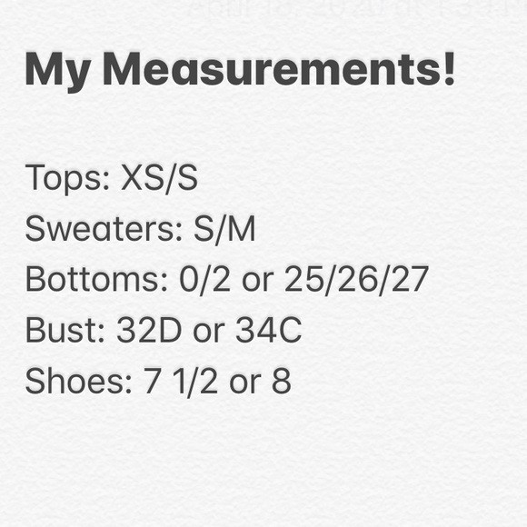 Meet your Posher! & Measurements - Picture 2 of 2